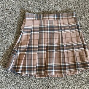 Plaid Tan Skirt